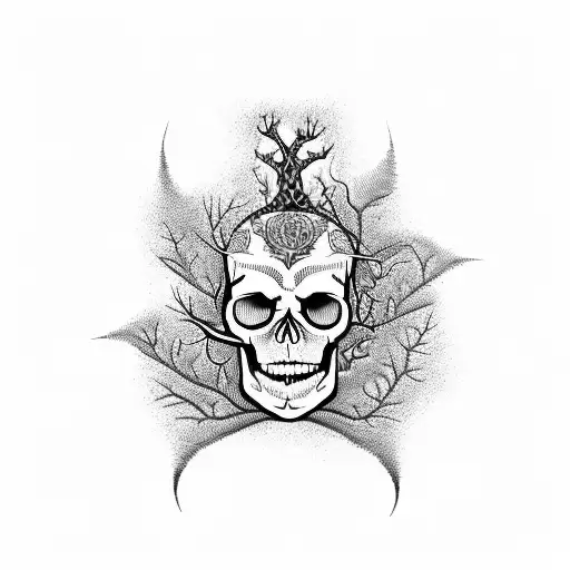 Skull Tree Jasmin Featherpen