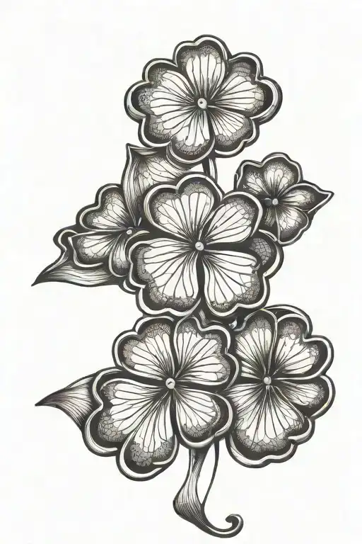 Four Leaf Clover Intertwined