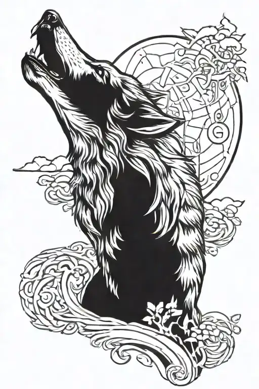 Wolf Howling At The Moon