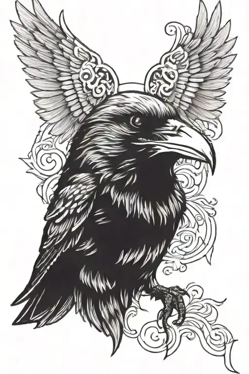 Crow With Mouth Closed