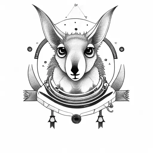Kangeroo And Astronaut