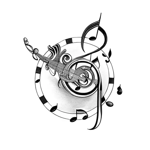 Robin With Music Notes