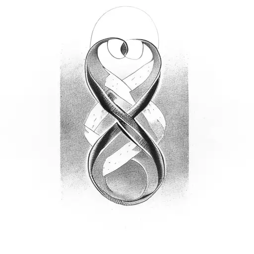 Infinity Symbol With Till Death Do Us Part Text In The Middle And A Red Heart After