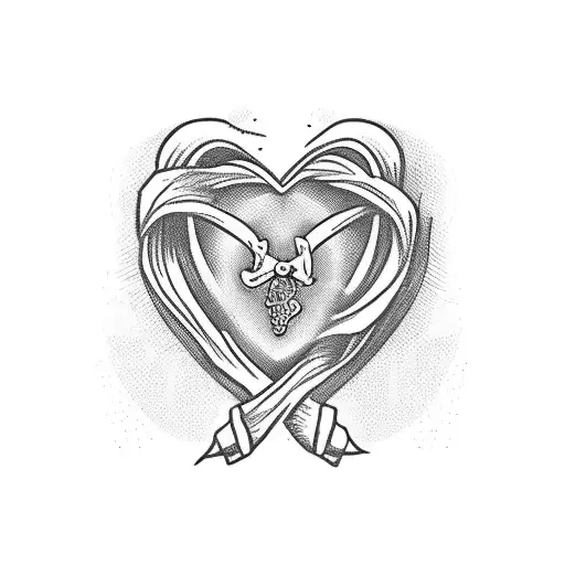 Till Death Do Us Part Text And A Red Heart In The Shape Of An Inform Symbol