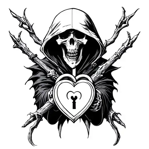 The Reaper With Heart Shaped Lock