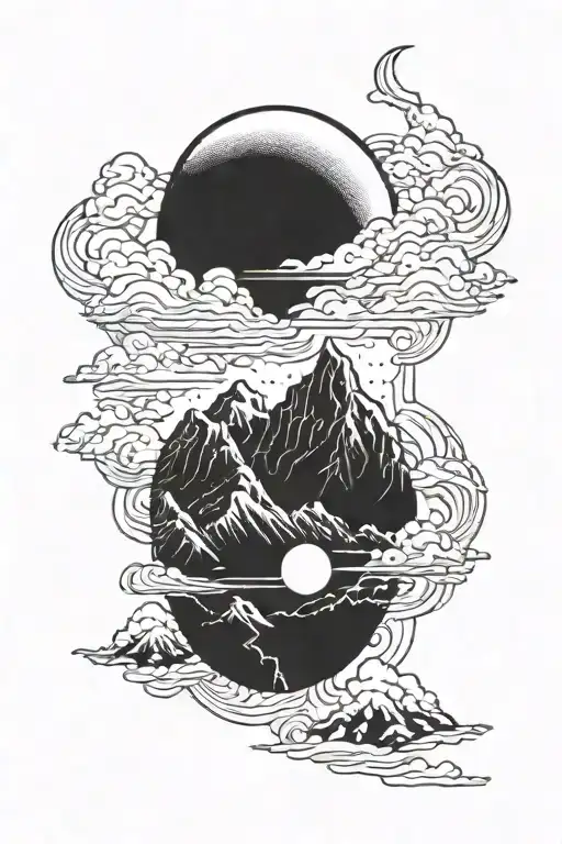 Acotar Mountain With Moon