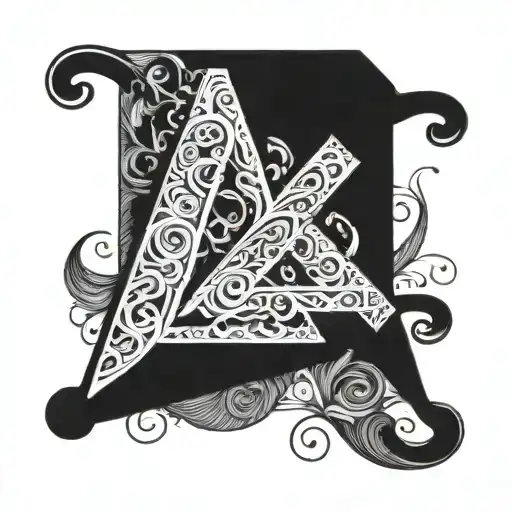 Letter 'Ab' Merged As One With Infinity Symbol