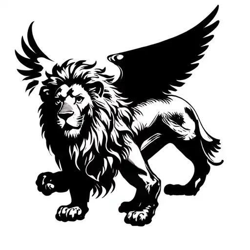 Never Give Up Lion In Battlefield