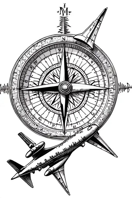 Compass And Airplane