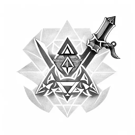 Zelda Triforce Sword Dark Link