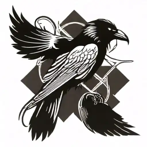 A Crow That Represents The Spirit Of Bad Luck