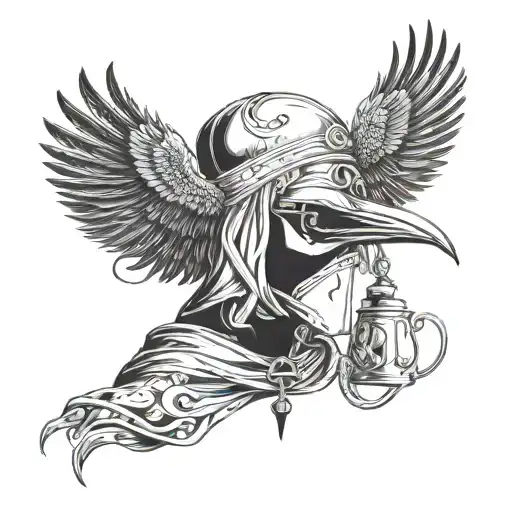 The Spirit Of Bad Luck Which Is A Man Wearing A Mask And A Topper That Turns Into A Crow