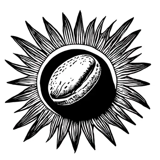 Small Coffee Bean And Sun Shining