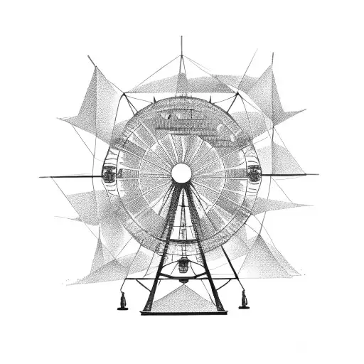 Half Ferris Wheel With The Inscription Freedom Below