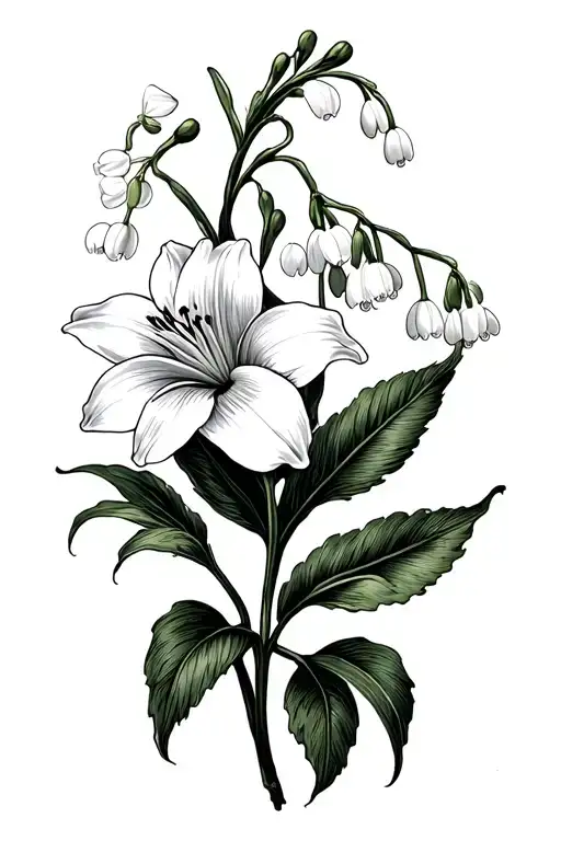 Lily Of The Valley And Narcissus