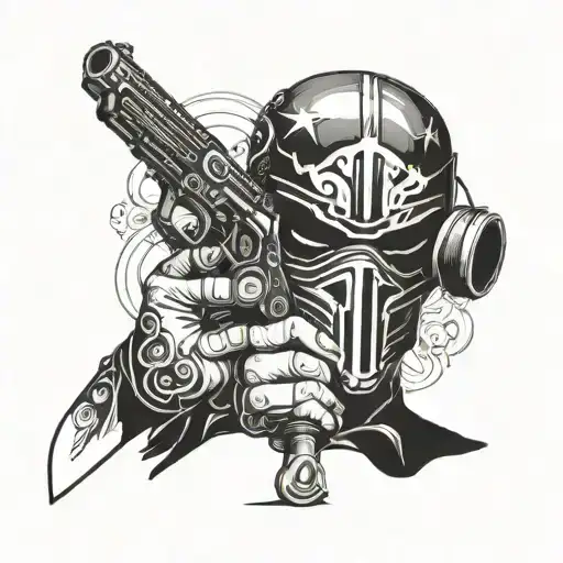 Masked Man With A Gun