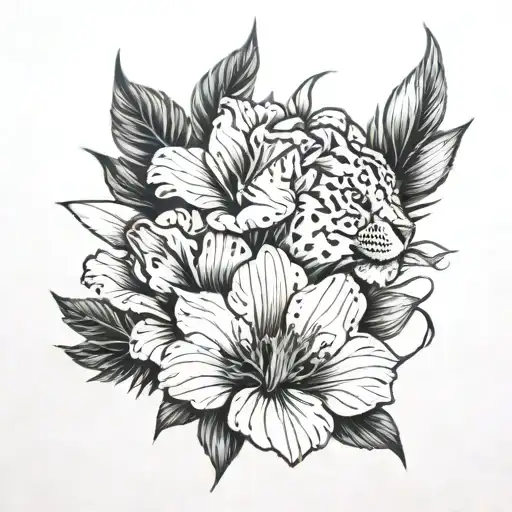 A Poppy Flower And A Gladiolus Flower With A Leo Zodiac Sign And A Peridot Gemstone