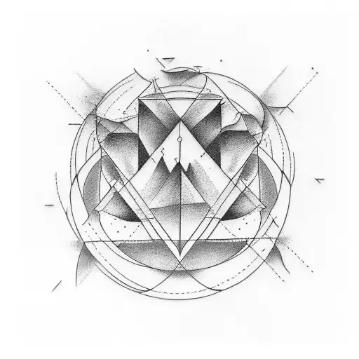 Line Circle Cube Triangle On Leg