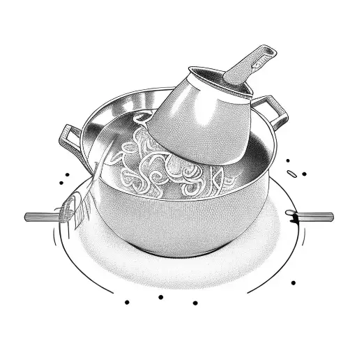 Chef Cooking In The Kitchen Surrounded By Vegetables With The Wok Tossing Noodles