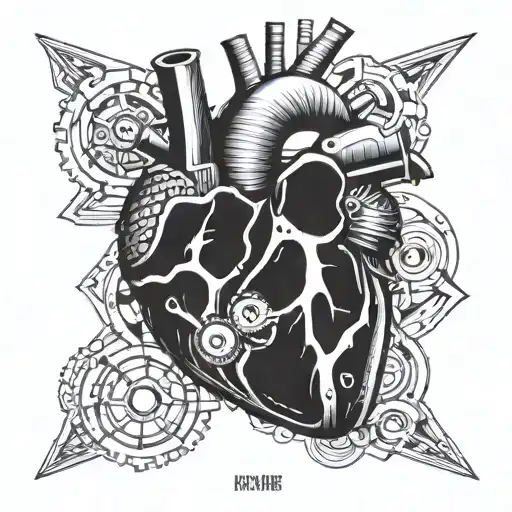 A Mechanical Heart Design Symbolizing The Strong Bond Between A Father And Daughter