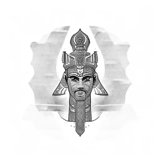 Pharoah Wolf With Arabic Writing