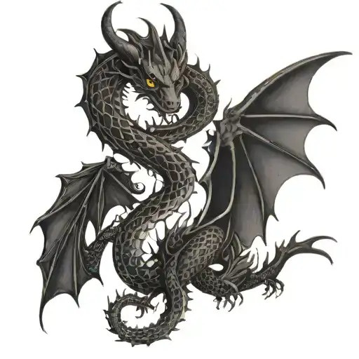 Dragon Twisting Around A Name