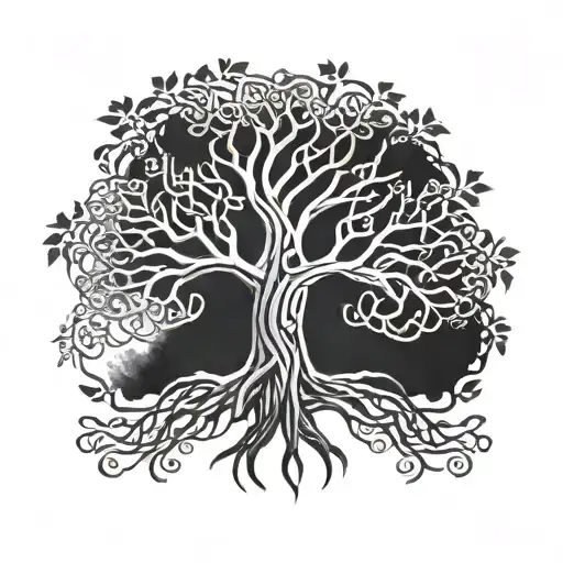 A Family Tree With Celtic Knotwork Representing Your Scottish Heritage
