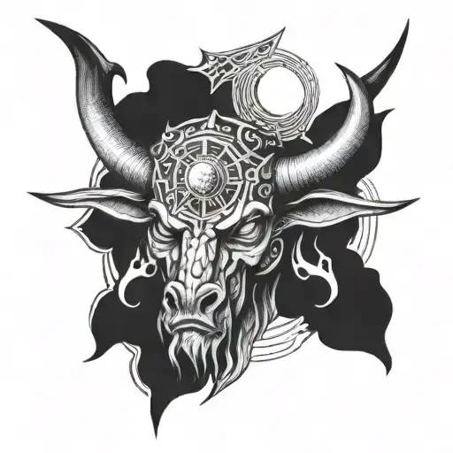 Trident And Bull And Third Eye