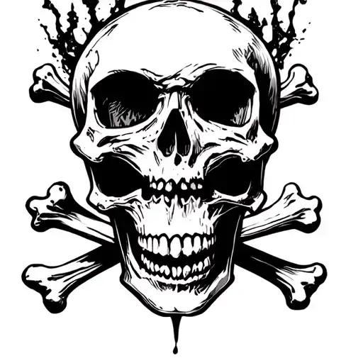 Death Skull With Crossbones