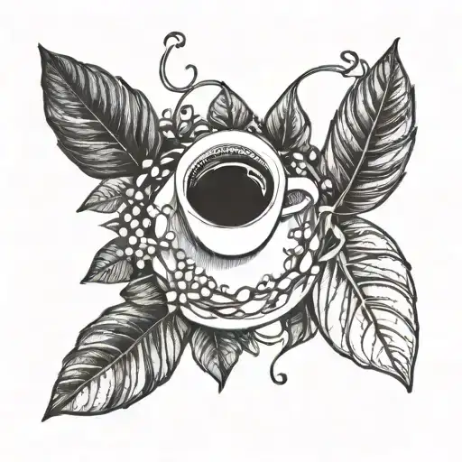 A Coffee Plant Intertwined With A Hiking Trail