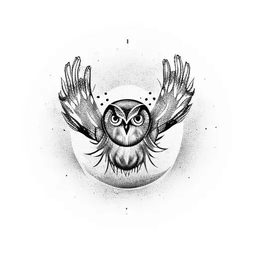 Owl With Claws Embedded In A Clock