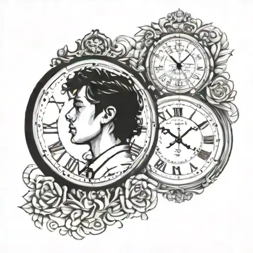 Clock Reflection Person