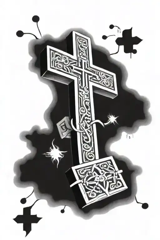 Cross With Block Bible Verses