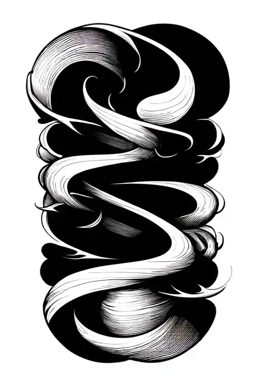 Blackout With Curved Linework