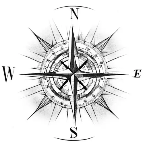 Compass With The Caption Heading South