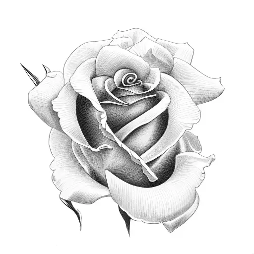 Rose Stem Crossed With Iris