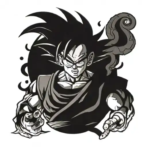 A Fusion Of A Dragon Ball Character With The Barcelona Logo