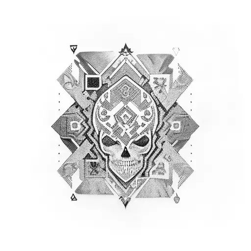 Russian Style Abstract Black Work Patchwork