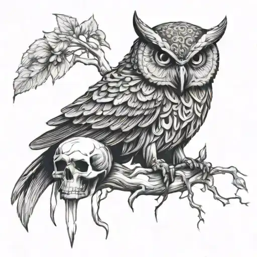Owl Carry Skull In Claws