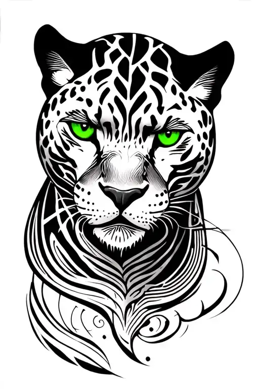 Black Panther With Green Eyes