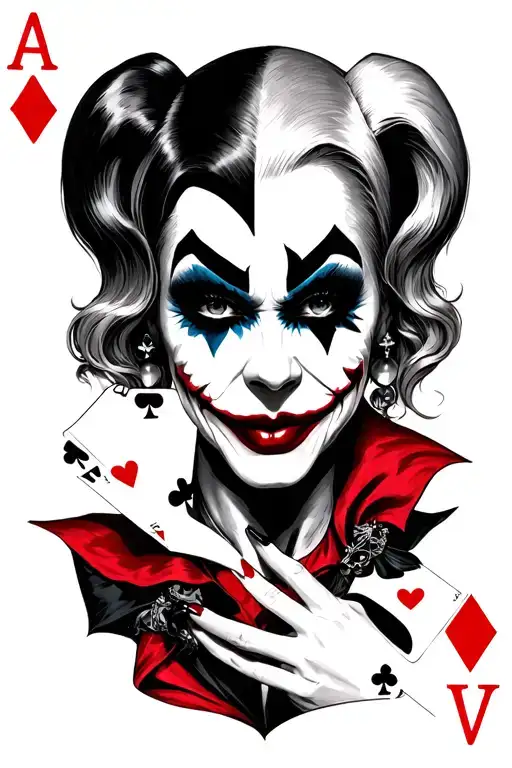 Jester Harley Quinn And Joker Toxic Love Playing Cards