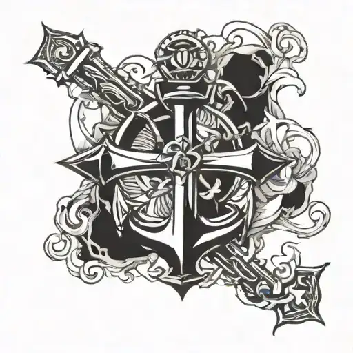 Christian Cross Anchor