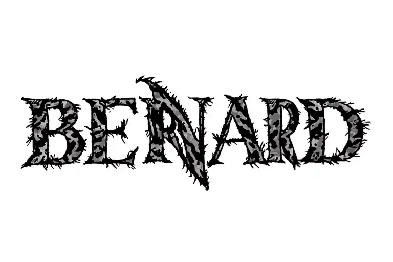 Bernard Written In Tiger Form Camouflaged