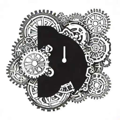 A Magical Music Note Intertwined With Gears And Watch Parts