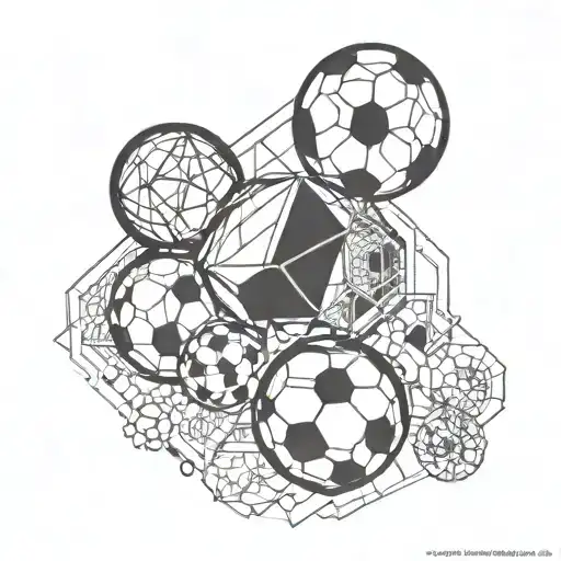 A Geometric Design Incorporating Elements Of Football And Engineering Symbols