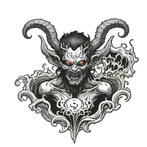 A Gothic Demon Emerging From An Acid Bath