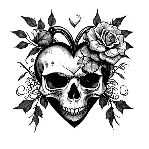Heart And Skull Inside