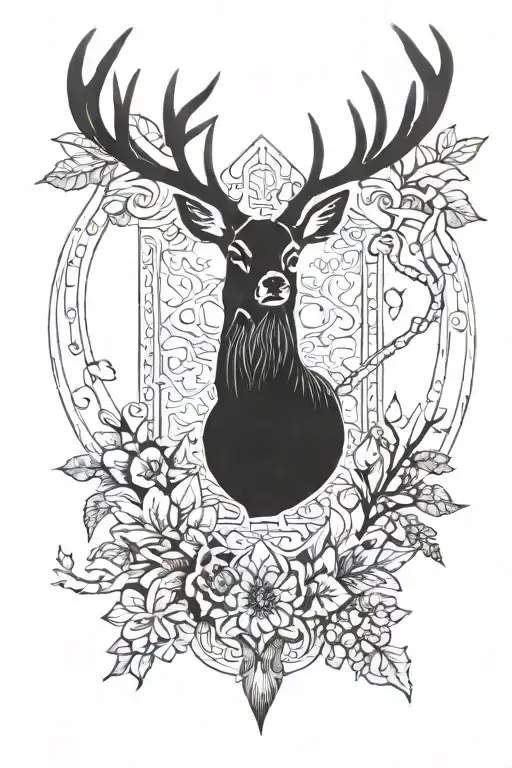 Deer Algiz Pagan