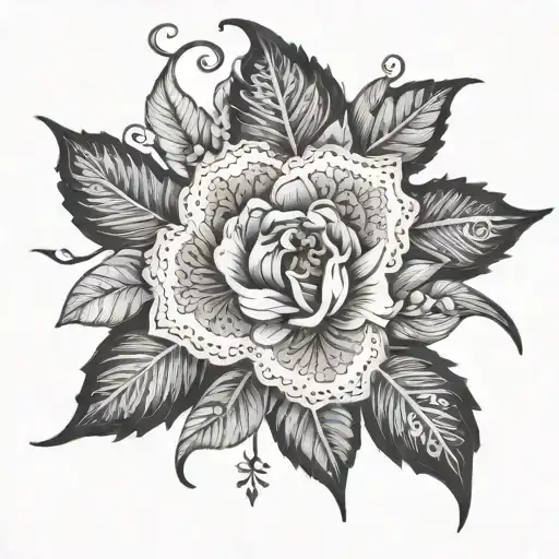 Lacey And Floral Design