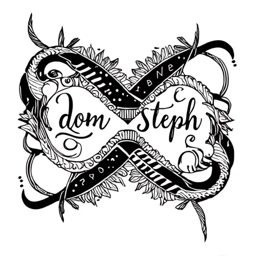 Name Dom And Steph Love Tattoo With Unbreakable Bond